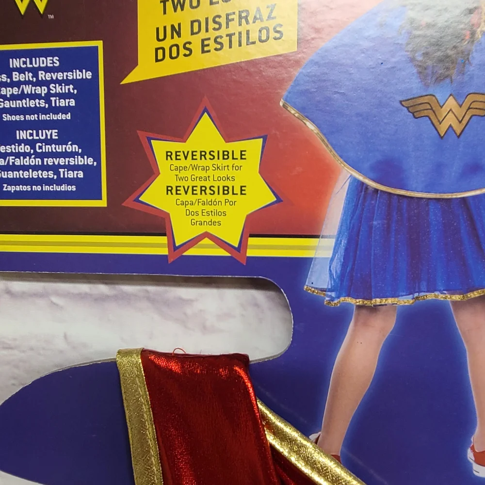 Rubie's Wonder Woman Costume for Kids - Red‎ and Blue